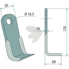 Vinkelkniv, et allsidig verktøy for bearbeiding av forskjellige materialer.