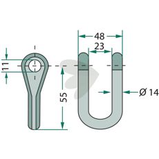 48mm sjakkel S.M.A., en sterk og sikker løsning for koblinger.