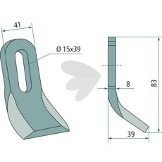 Y-slag for Spearhead, 15X39 mm hull, perfekt for feste og sikkerhet.