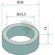 Foring for slag Spearhead, modell 7770707, viktig for stabilitet.