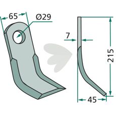 Y-slegge Agram og Taarup med hull 29mm, optimal for effektiv skjæring.