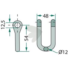 Sjakel Ferri 48 mm, ideell for sikre forbindelser innen bygg og landbruk.
