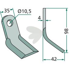 Y-kniv Mützings Rapid, 10,5 mm, perfekt for maskinapplikasjoner og reparasjoner.