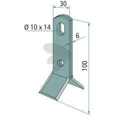 Y-slag Zanon med 10X14mm hull, kompakt og effektiv for grøntområder.