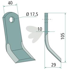 Y-slag Palladino med 17,5mm hull, designet for presisjon og effektivitet i felt.
