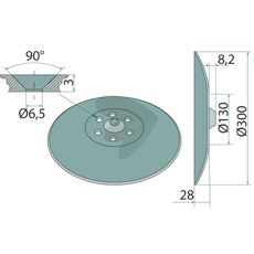 Skive 81200406-480, ideell for jordbearbeiding og verktøybytte.