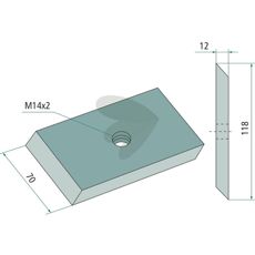Grøftfreskniv for Boos og andre merker, effektiv skjæring av bakken.