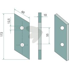 Kniv B201-221-261, M11, perfekt for kutting og vedlikehold av prydflater.