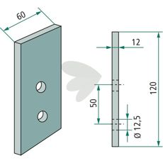 Kniv for DMR 45 dreneringsfres, sikrer effektiv jordbearbeiding.