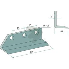 Dreneringsfres kniv S/45 A, gir pålitelig ytelse i tøffe forhold.