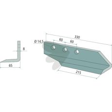 Kniv S/45 B, perfekt for profesjonell bruk ved dreneringsfresing.