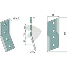 Kniv for flere AFR-modeller, perfekt for ulike gravebehov.