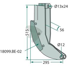 S-skjær designet for jevn og effektiv såing i ulike typer jord.