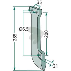 Fiona såskjær med mål 21x285mm, utmerket for nøyaktig såing.