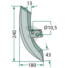 Lite såskjær for Fiona, mål 13x240mm, perfekt for trange rom.