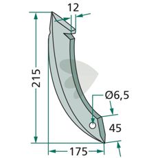 Kompakt såskjær for Fiona med mål 12x215mm, ideelt for presisjon.