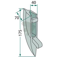 Erstatningskile for Gaspardo såskjær, sikrer stabilitet og holdbarhet.