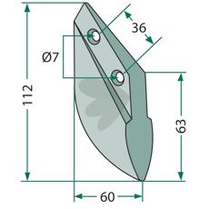Lemken såskjær, 110mm, tiltenkt for presisjonssåing i varierende jordforhold.
