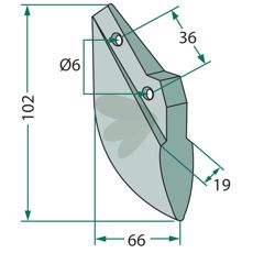 Såskjær Lemken med 88 mm hull, perfekt for nøyaktige såresultater.