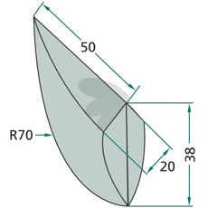Kompakt såskjær Isaria 20X50mm, ideelt for presisjonssåing.