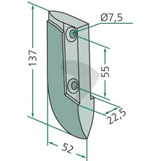 Lely såskjær med dimensjoner 22,5X137mm, skaper en ideell såing.