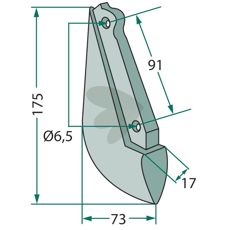 Kuhn (Nodet) såskjær 17X175mm, optimalt for allsidig bruk.