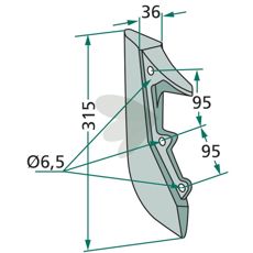 Kuhn såskjær for mais, BLA0091D, for spesifikke såbehov.