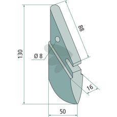Såskjær beregnet for Kongskilde og Nordsten, størrelse 130mm.