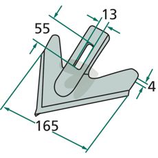 Avskraper for RD, komplett med skruer og muttere for enkel installasjon.