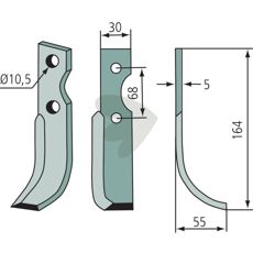 Benassi jordfreskniv RT10-12 BN9-10, effektiv for jordløsning.