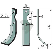 Jordfreserkniv RL303 for effektiv bearbeiding av jord.