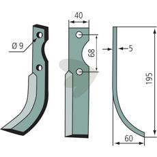 Jordfreserkniv Z3, pålitelig for effektiv jordbearbeiding.