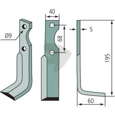 Jordfreskniv Z4, optimalisert for høyytelses jordbearbeiding.