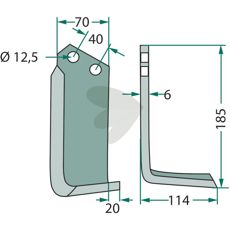 Breviglieri jordfreskniv, bygget for optimal ytelse i jordbearbeiding.