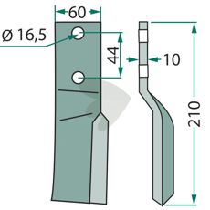Breviglieri rotorkniv, designet for høy ytelse innen jordbearbeiding.