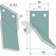 Rotorblad Comeb for effektiv og holdbar bearbeiding av dyrkingsområdene.