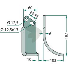 Jordfreskniv Goldoni, passer modeller 9417 og 9418, ideell for markarbeid.