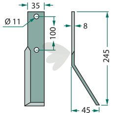 Rotorkniv Berti Simon, perfekt for presisjon og effektivitet i jordbruket.