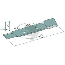 Høyre kniv for Röll, c-c 145mm, garanterer presisjon og holdbarhet.