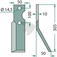 Rotorblad Simon 100 mm - høykvalitativ og effektiv for jordbearbeiding.