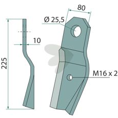 Høykvalitativ slåttekniv, konstruert for å effektivt klippe gress og vegetasjon.