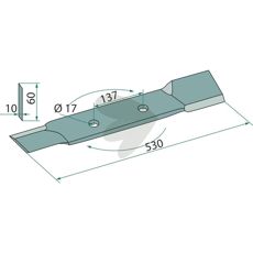 Venstrekniv, kompatibel med Rödl, CC 137mm, for presisjon ved skjæring.