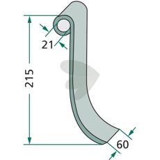 Slag Holmer 215mm, artikkelnummer 1110001829, for kraftfull og effektiv bruk.