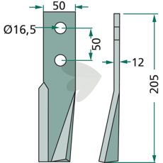 Rotorkniv Kuhn 50 mm, ideell for å optimalisere bearbeiding av jord.