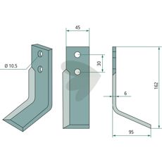 Jordfreskniv MAB/Bocchini c-c 30mm for effektiv jordbearbeiding.