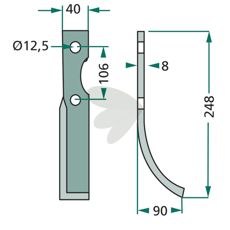 Holdbar jordfreskniv fra Maletti, beregnet for høy ytelse.