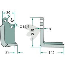 Jordfreskniv fra Vogel & Noot, perfekt for jordbearbeiding.