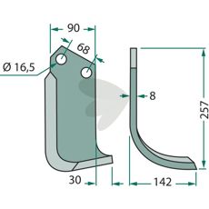 Jordfreskniv fra Maschio, perfekt for profesjonell bruk.