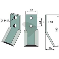 Rotorkniv av Muratori, ideell for å gi effektiv kvalitet ved jordbruk og hagearbeid.