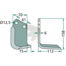 Sandri jordfreskniv, designet for effektiv jordbearbeiding med Palladino.